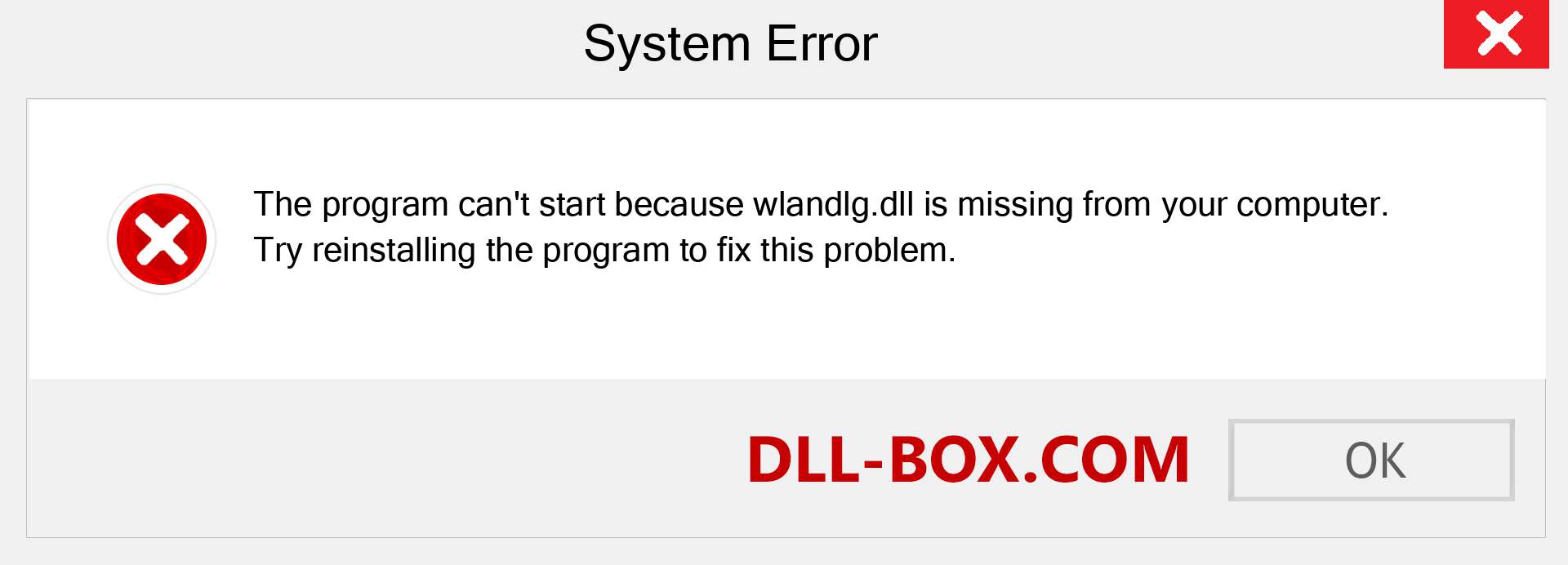  wlandlg.dll file is missing?. Download for Windows 7, 8, 10 - Fix  wlandlg dll Missing Error on Windows, photos, images